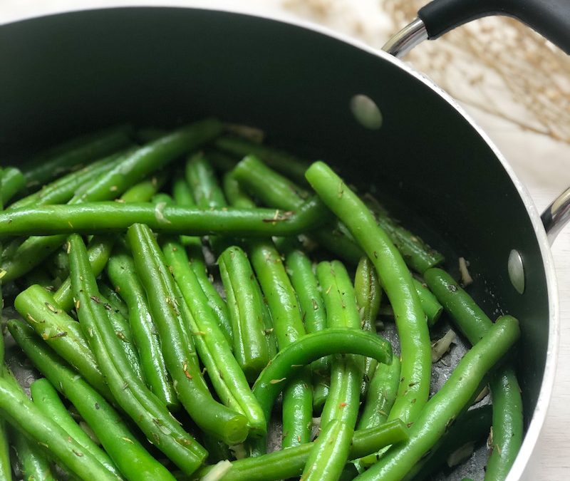 Receta Sencilla Vainicas con Tomillo y Ajo Costa Rica