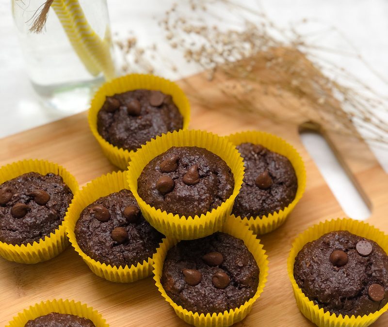 Muffins de Chocolate con Avena & Nueces