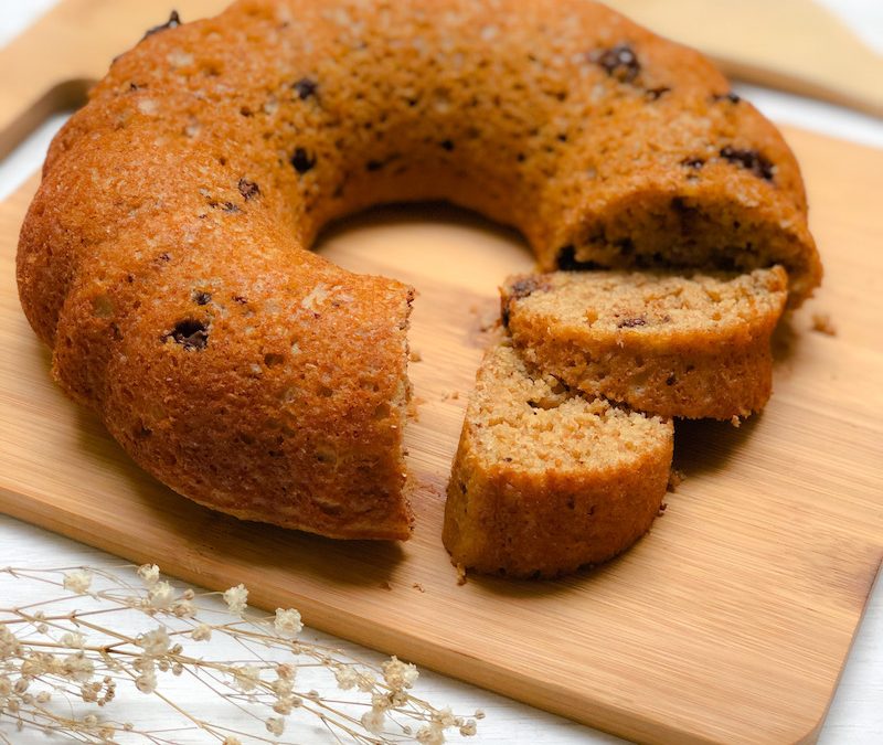 Queque Integral de Banano con Chispas de Chocolate