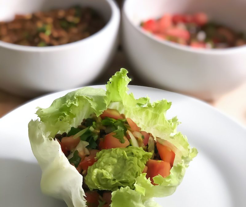 Wraps de Lechuga con Relleno Vegano