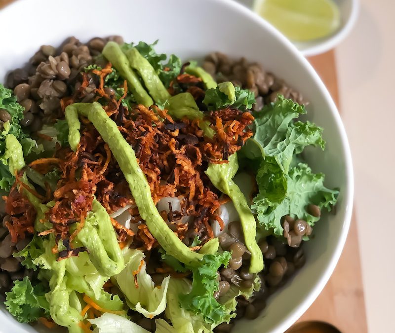 Ensalada Verde con Lentejas