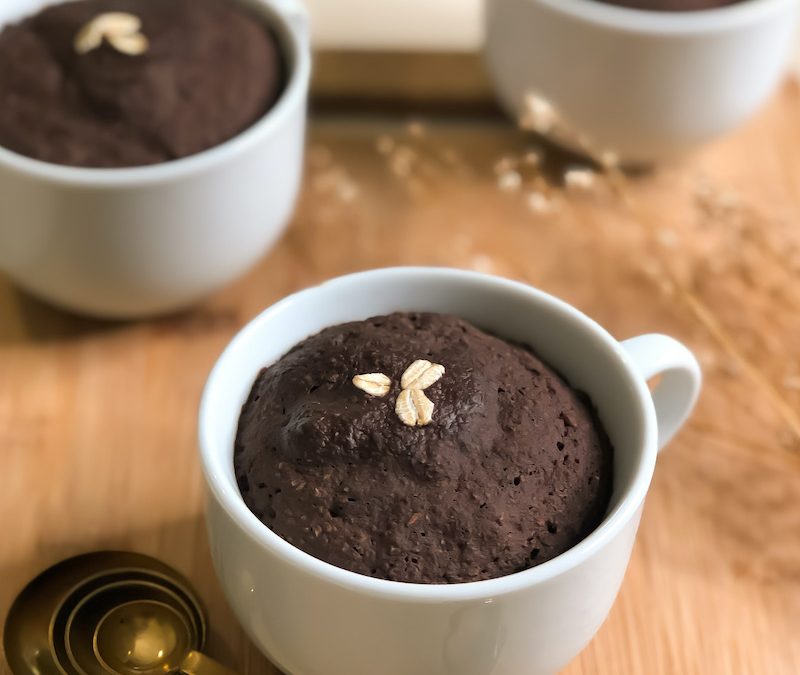 Mug Cakes de Zucchini & Chocolate