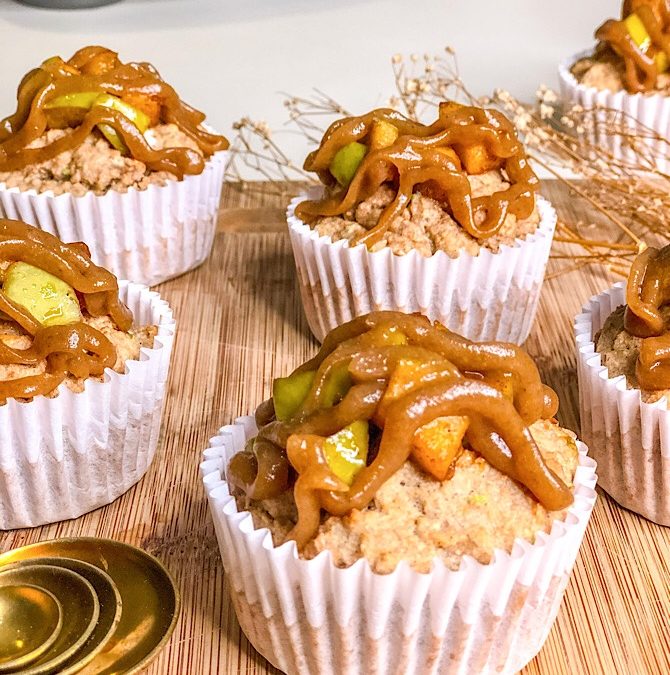 Receta Muffins (Cupcake) de Manzana y Caramelo Saludable Costa Rica